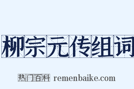 柳宗元传组词是什么意思的图片